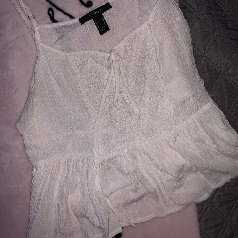 White forever 21 cami tank top